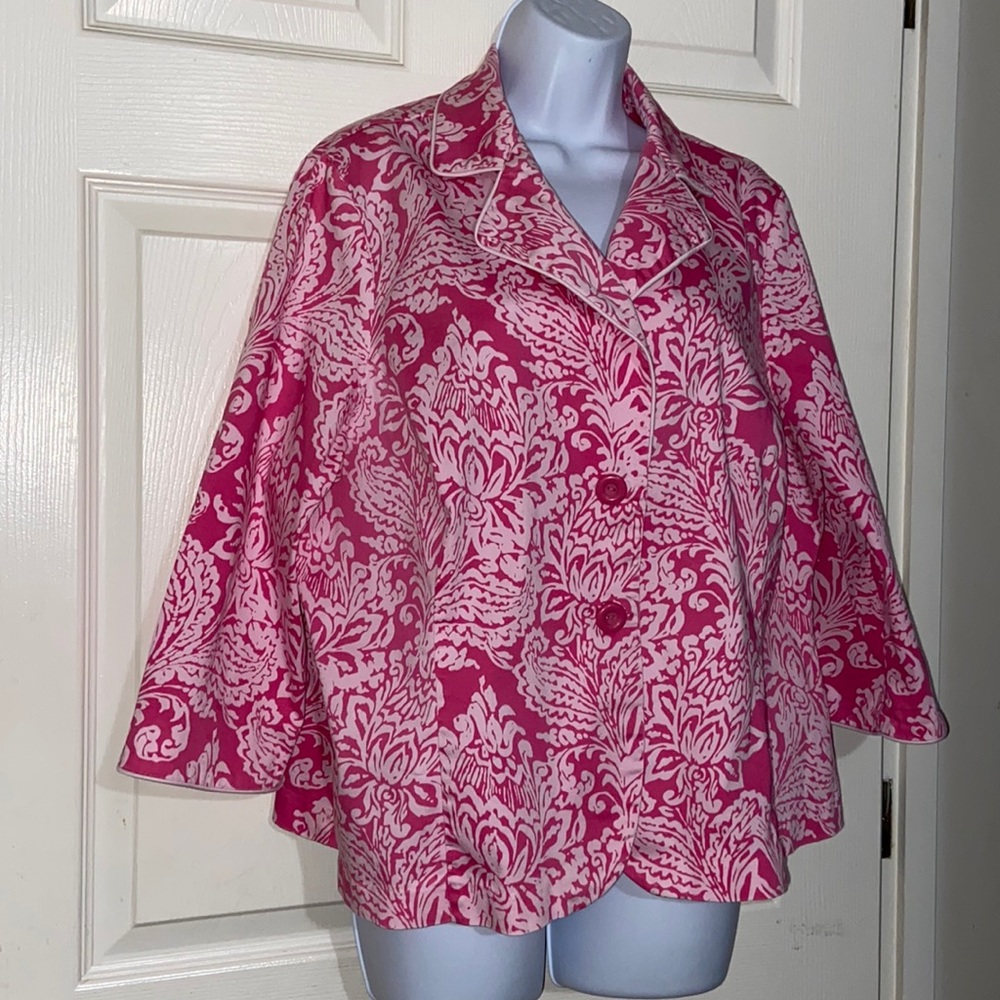 Cotton / Spandex Jacket Style Top 2X